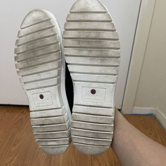 BLONDO Black suede leather slip on waterproof loafer sneakers size US 6.5 - Picture 6 of 8